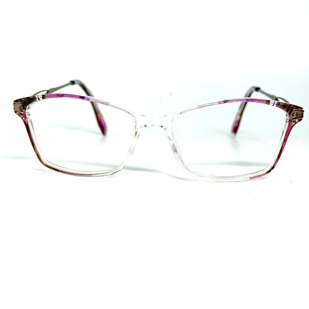 Clearvision Mabel Eyeglasses Wine Multi Rectangle Frames 53-15-135 Rose Gold